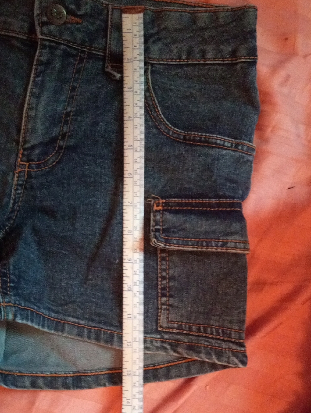 Denim Cargo Women’s Shorts in Dark Blue - Picture 5 of 6